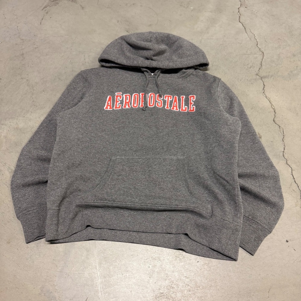 Vintage y2k Gray Women's Aeropostale Hoodie
